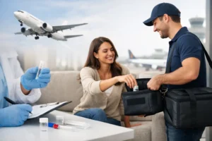 Coleta domiciliar internacional: como funciona