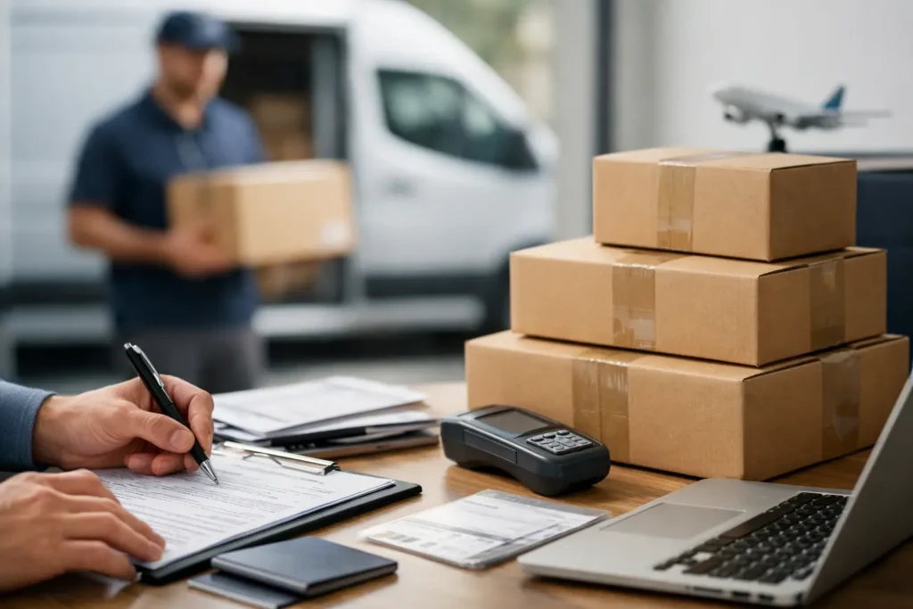 Documentação para envio de mercadoria com courier