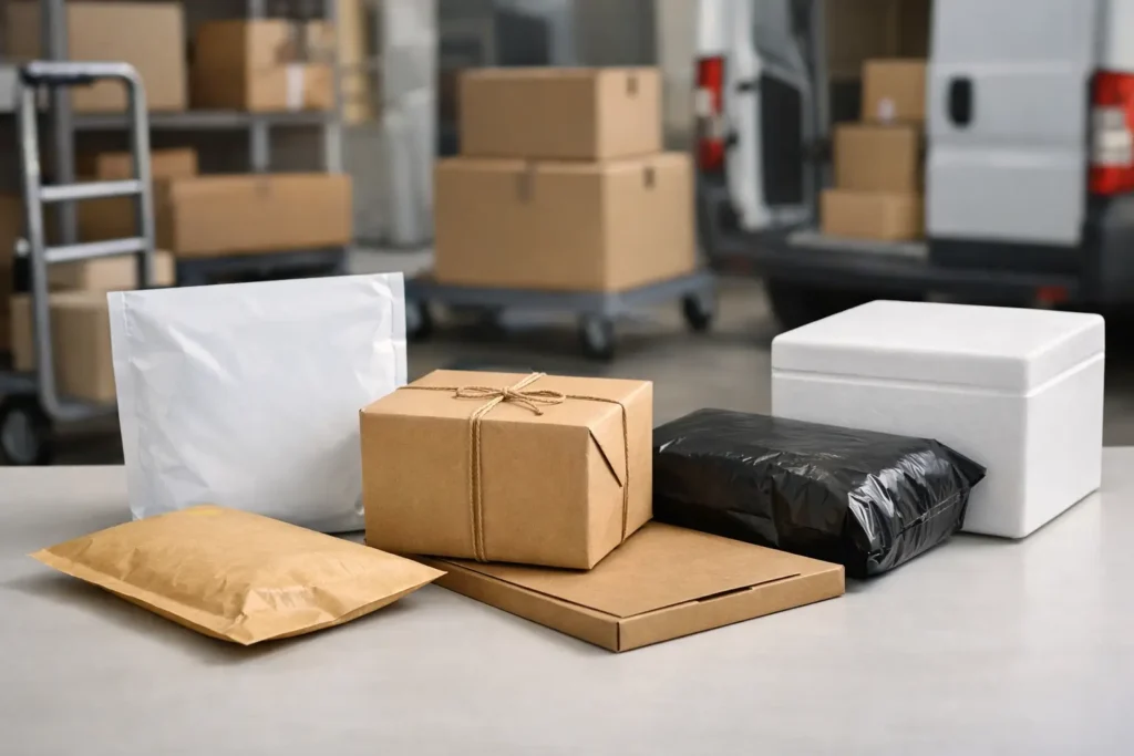 Melhores formatos de embalagem para courier