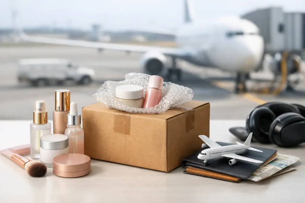Como enviar cosméticos para o exterior com courier