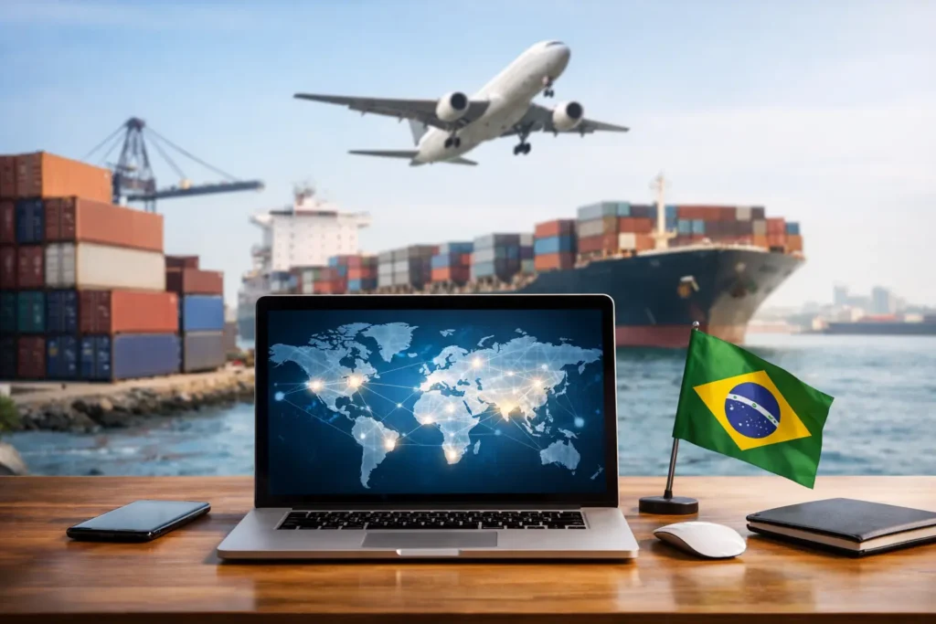 Exportação digital brasileira para vender ao exterior