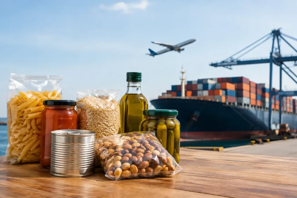 Posso enviar alimentos industrializados ao exterior?