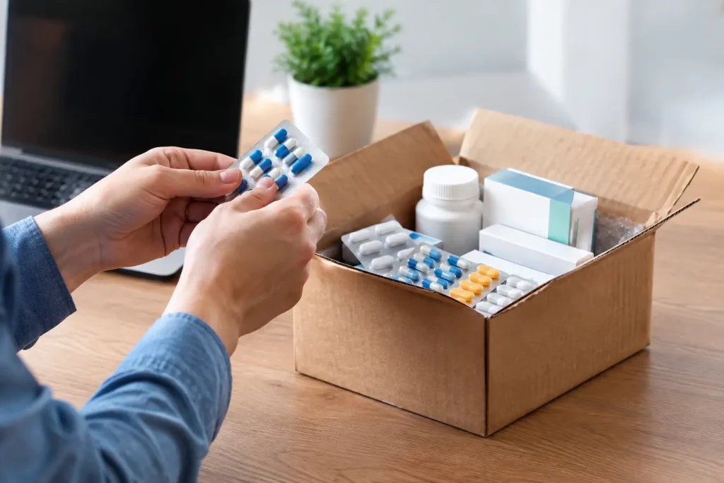 Posso enviar medicamentos para o exterior por courier?
